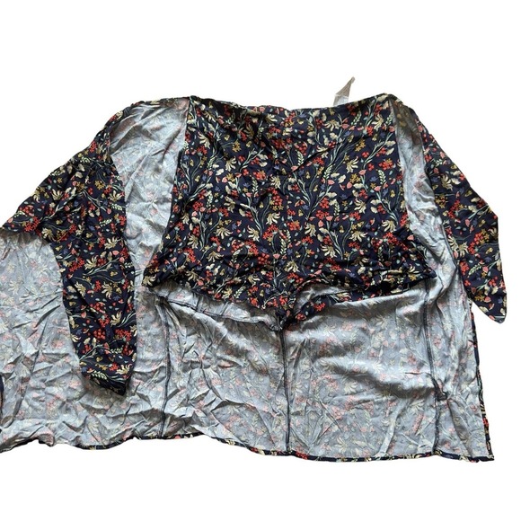 Zara Skort Skirt Short Front Knot Skirt Floral Knee Open Front Women's M Floral - Picture 6 of 11